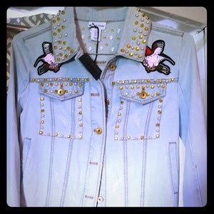 Embellished denim jacket